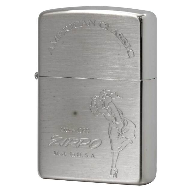 絶版/ヴィンテージ Zippo ジッポー 中古 2011年製造 ウインディ WINDY GIRL アメリカンクラッシック  [B]使用感ありやや傷汚れあり