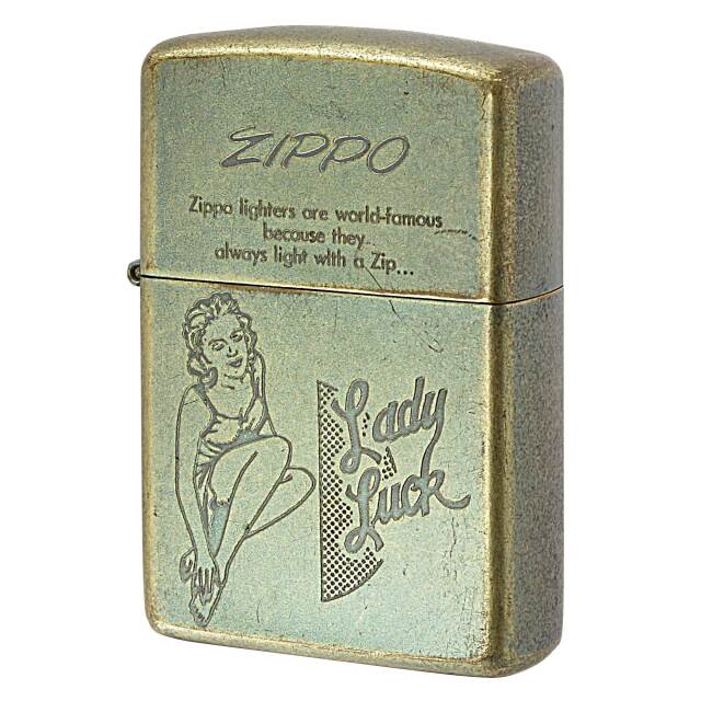 絶版/ヴィンテージ Zippo ジッポー 中古 1994年製造 Lady Luck  [B]使用感ありやや傷汚れあり