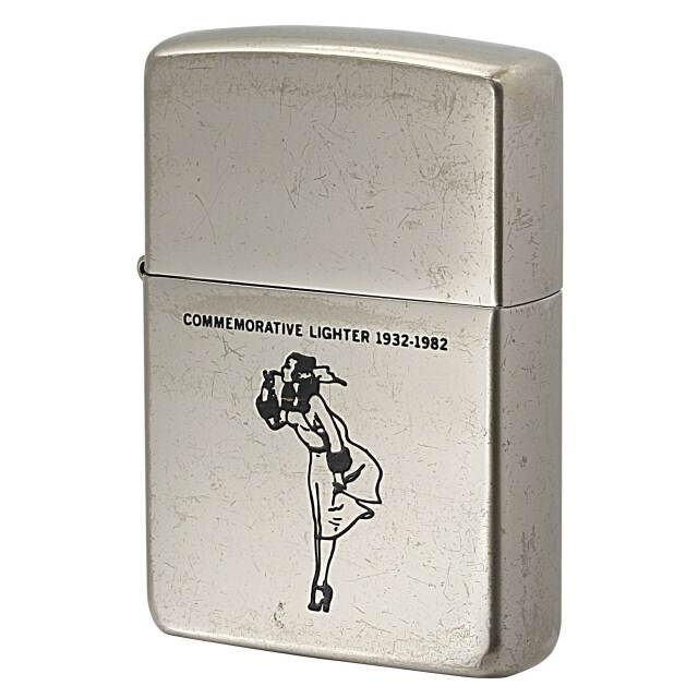 絶版/ヴィンテージ Zippo ジッポー 中古 1996年製造 ウインディ WINDY GIRL 銀メッキ  [B]使用感ありやや傷汚れあり
