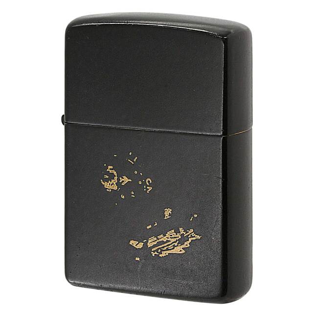 絶版/ヴィンテージ Zippo ジッポー 中古 製造年不明 マットブラック デザインあり  [C]使用感あり傷汚れあり
