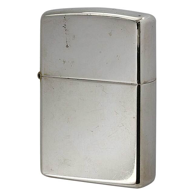 絶版/ヴィンテージ Zippo ジッポー 中古 2000年製造 Silver Plate 銀メッキ 鏡面  [C]使用感あり傷汚れあり