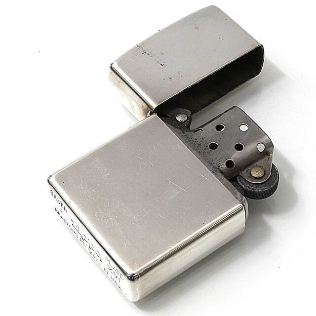 絶版/ヴィンテージ Zippo ジッポー 中古 2000年製造Silver Plate 銀