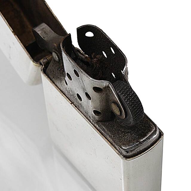 絶版/ヴィンテージ Zippo ジッポー 中古 2000年製造Silver Plate 銀