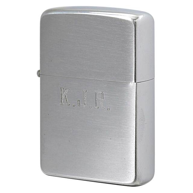 絶版/ヴィンテージ Zippo ジッポー 中古 1957年製造 No.200 ブラッシュドクローム 刻印あり  [B]使用感ありやや傷汚れあり