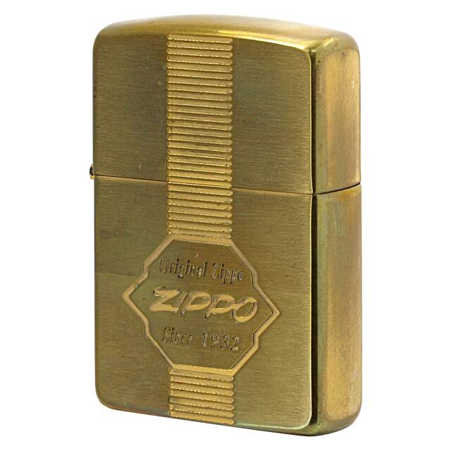 絶版/ヴィンテージ Zippo ジッポー 中古 1989年製造 ブラス ZIPPOロゴ  [B]使用感ありやや傷汚れあり