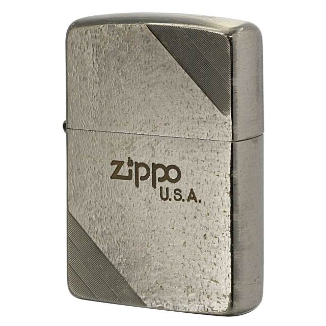 絶版/ヴィンテージ Zippo ジッポー 中古 1989年製造 ハンマートーン ZIPPOロゴ  [B]使用感ありやや傷汚れあり