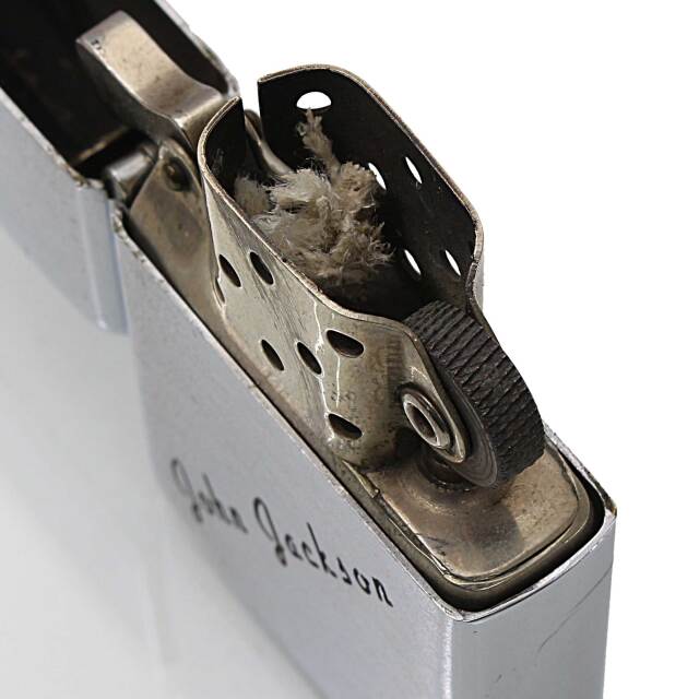 1951年製 ZIPPO スチール製 フルスタンプ 絶版/ヴィンテージ Zippo ジッポー 中古 1951年製造No.200ブラッシュド