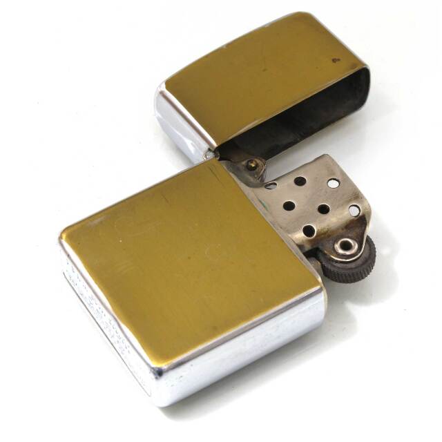 絶版/ヴィンテージ Zippo ジッポー 中古 1948年製造金・銀 ツートン色