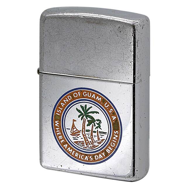 絶版/ヴィンテージ Zippo ジッポー 中古 2000年製造 ISLAND OF GUAM, U.S.A.  [C]使用感あり傷汚れあり