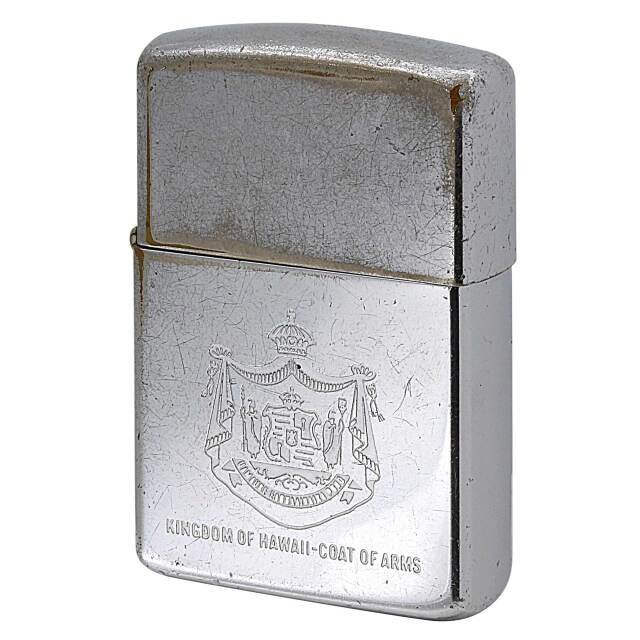 絶版/ヴィンテージ Zippo ジッポー 中古 1988年製造 Kingdom of HAWAII - Cort of arms  [C]使用感あり傷汚れあり