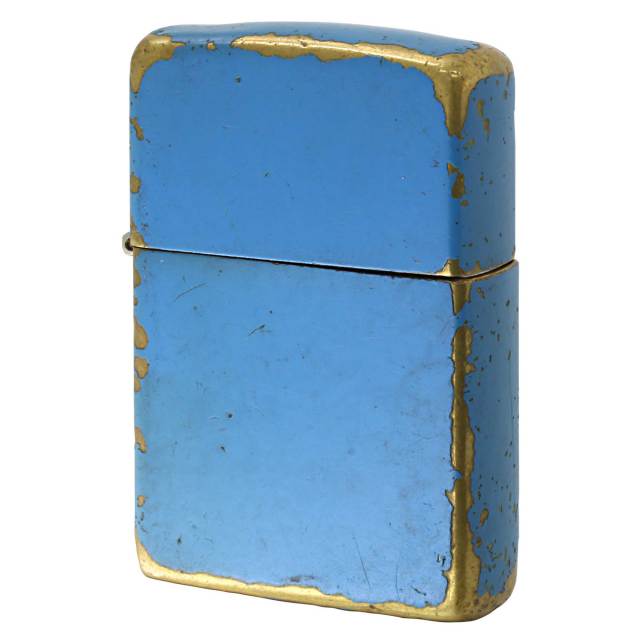 絶版/ヴィンテージ Zippo ジッポー 中古 2008年製造 シンプル ライトブルー塗装  [C]使用感あり傷汚れあり