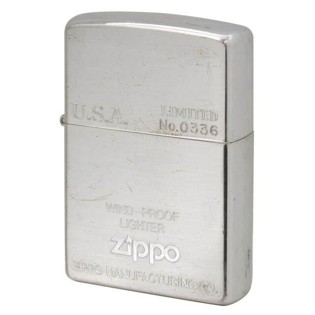 絶版/ヴィンテージ Zippo ジッポー 中古 2000年製造 U.S.A. LIMITED シリアルNo.0336 ZIPPO ロゴ  [C]使用感あり傷汚れあり