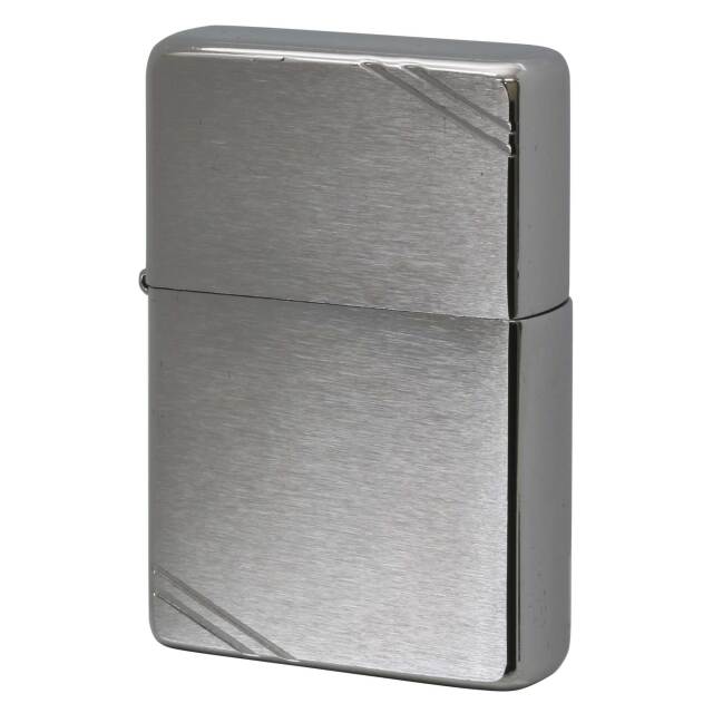 絶版/ヴィンテージ Zippo ジッポー 中古 2010年製造 1937レプリカ フラットトプ ヴィンテージ ダイアゴナルライン  [B]使用感ありやや傷汚れあり