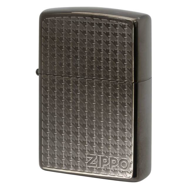 絶版/ヴィンテージ Zippo ジッポー 中古 2022年製造 Houndstooth Titanium Coationg TC-BlackGray 千鳥格子  [A]使用感少なく状態が良い