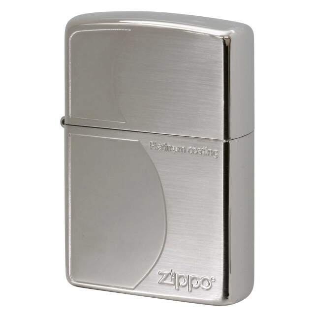 絶版/ヴィンテージ Zippo ジッポー 中古 2021年製造 プラチナメッキ サテーナ＆ポリッシュ仕上げ MSC-PT4  [A]使用感少なく状態が良い