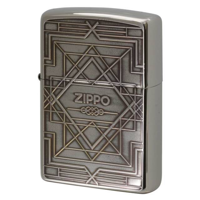 絶版/ヴィンテージ Zippo ジッポー 中古 2020年製造 2NI-GEOMETRIC 幾何学模様  [A]使用感少なく状態が良い