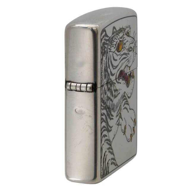 ZIPPO 虎柄　未使用 ZIPPO（ジッポー） ライター 虎 細密レーザー彫刻＆金差し 和柄