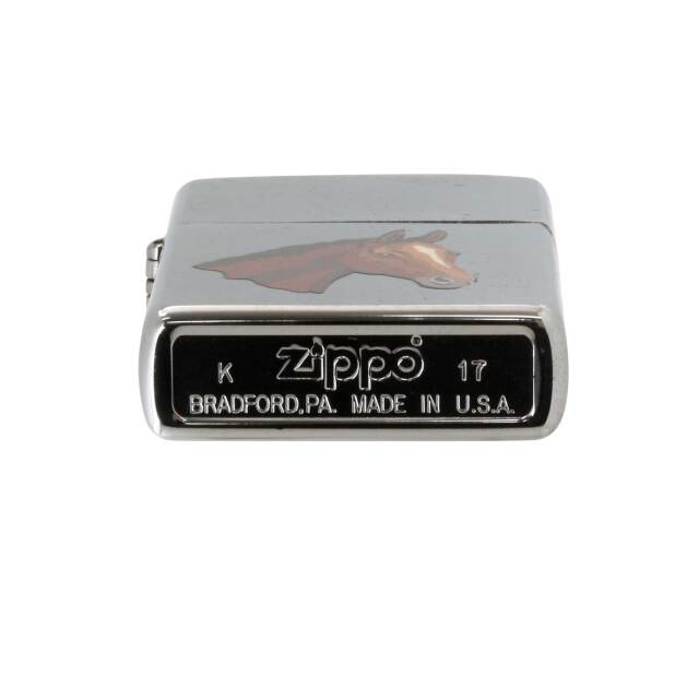 絶版/ヴィンテージ Zippo ジッポー 中古 2017年製造馬 HORSE プリント