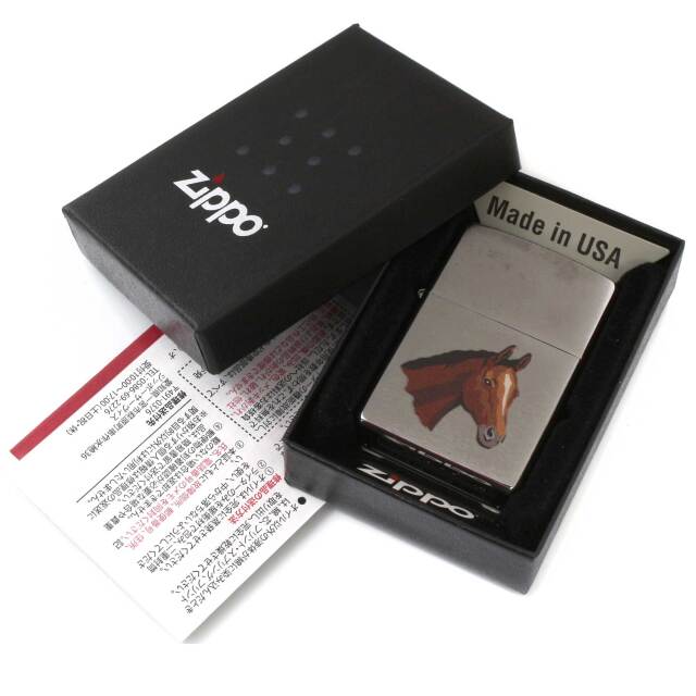 絶版/ヴィンテージ Zippo ジッポー 中古 2017年製造馬 HORSE