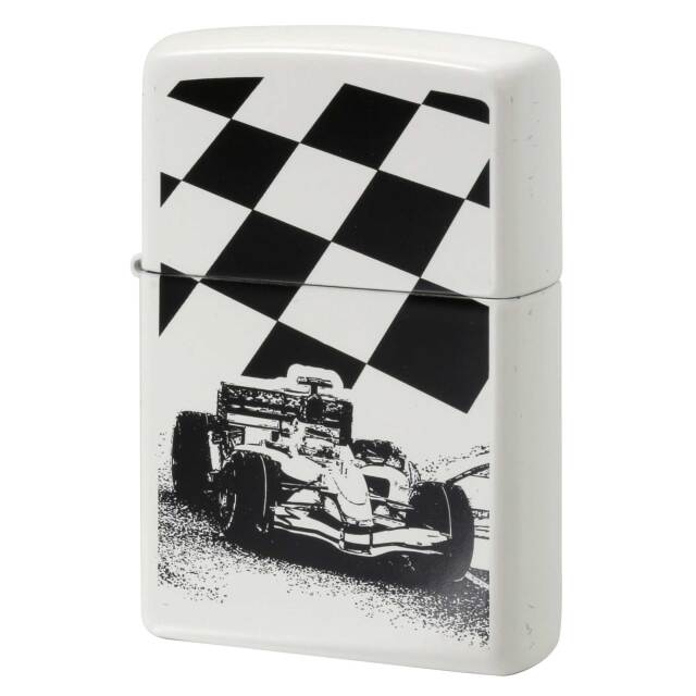 絶版/ヴィンテージ Zippo ジッポー 中古 2015年製造 モノクロ サーキット プリント マットホワイト  [N]未使用・新品