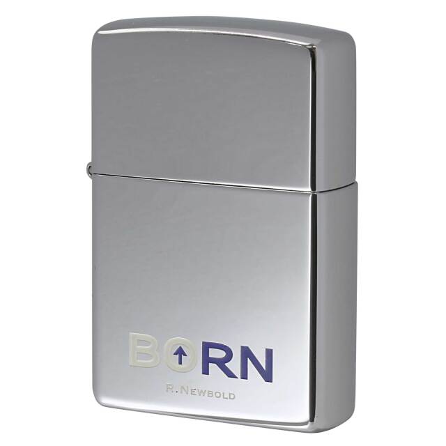 絶版/ヴィンテージ Zippo ジッポー 中古 2002年製造 ZIPPO R.Newbold アールニューボールド #250 BORN  [A]使用感少なく状態が良い