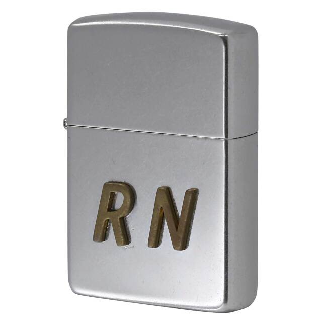 絶版/ヴィンテージ Zippo ジッポー 中古 1995年製造 ZIPPO R.Newbold アールニューボールド #207 RNメタル貼り  [A]使用感少なく状態が良い