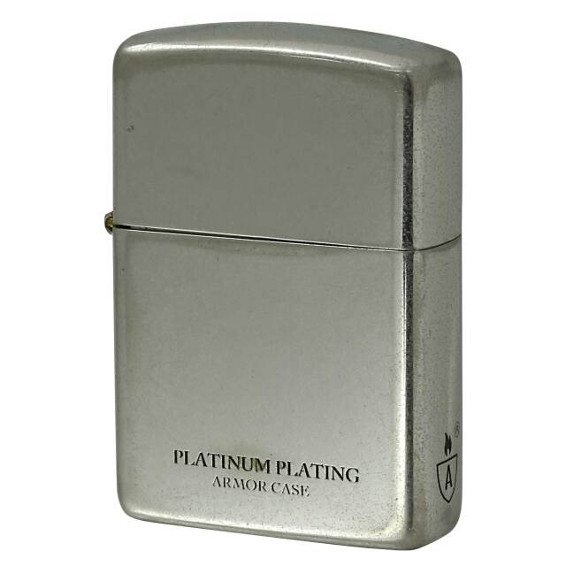 絶版/ヴィンテージ Zippo ジッポー 中古 2020年製造 アーマー プラチナコーティング ポリッシュ 鏡面 16-PLAT  [C]使用感あり傷汚れあり