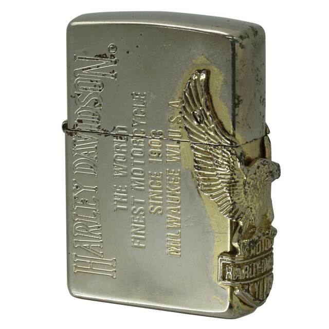 絶版/ヴィンテージ Zippo ジッポー 中古 1999年製造 ハーレー・ダビッドソン メタル  [C]使用感あり傷汚れあり
