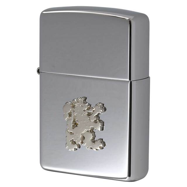 絶版/ヴィンテージ Zippo ジッポー 中古 2003年製造 ZIPPO R.Newbold 試作品 アールニューボールド #250 ライオン メタル SV  [S]ほぼ新品同様