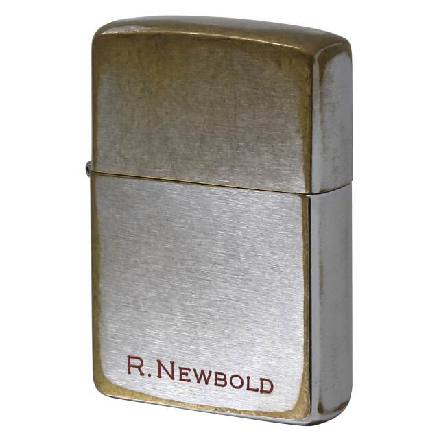 絶版/ヴィンテージ Zippo ジッポー 中古 1997年製造 ZIPPO R.Newbold アールニューボールド ロゴ ユーズドフィニッシュ  [S]ほぼ新品同様