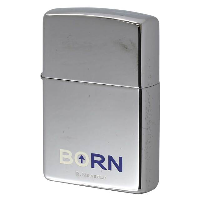 絶版/ヴィンテージ Zippo ジッポー 中古 2001年製造 ZIPPO R.Newbold アールニューボールド #250 BORN  [S]ほぼ新品同様