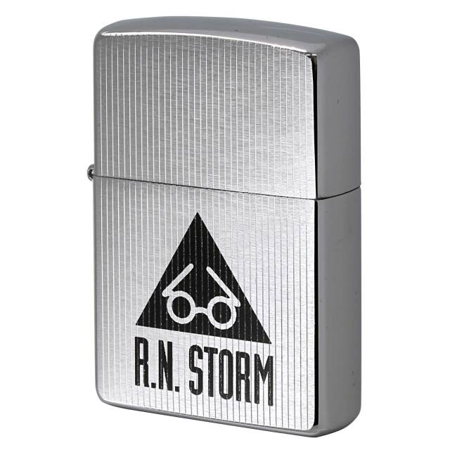 絶版/ヴィンテージ Zippo ジッポー 中古 1997年製造 ZIPPO R.Newbold アールニューボールド RN Storm エンジンタン彫刻 メガネ プリント  [S]ほぼ新品同様