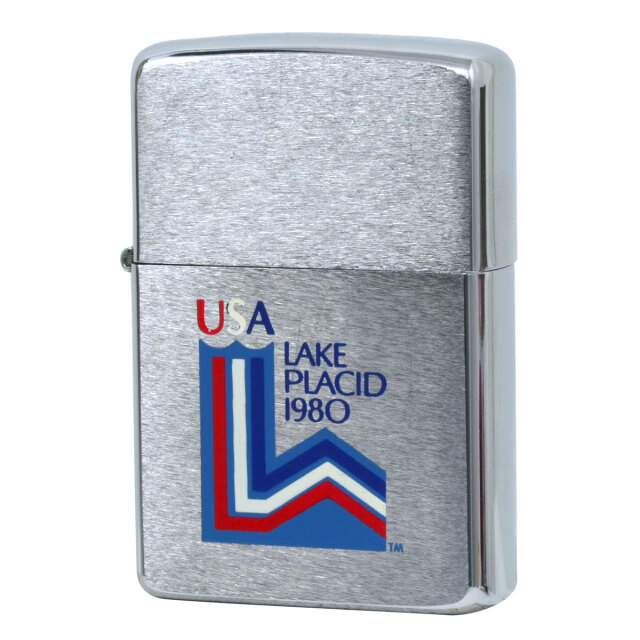 絶版/ヴィンテージ Zippo ジッポー 中古 1979年製造 USA Lake Placid 1980  [B]使用感ありやや傷汚れあり