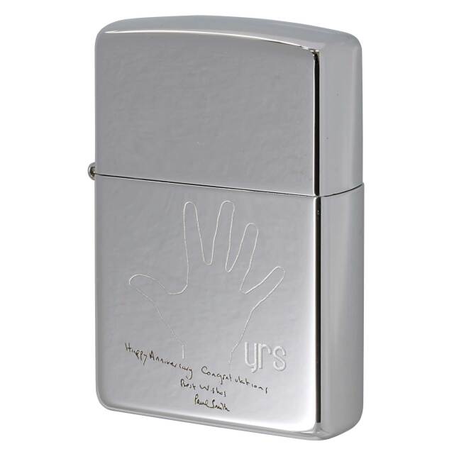 絶版/ヴィンテージ Zippo ジッポー 中古 2002年製造 ZIPPO Paul Smith ポール・スミス 手 ハンド YRS  [S]ほぼ新品同様