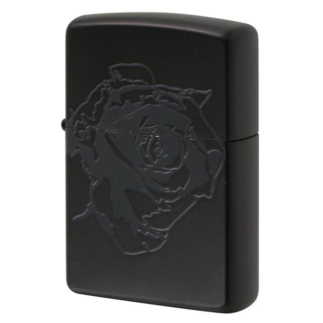 絶版/ヴィンテージ Zippo ジッポー 中古 2003年製造 ZIPPO Paul Smith ポール・スミス 薔薇 ROSE ブラックマット  [S]ほぼ新品同様