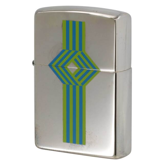 絶版/ヴィンテージ Zippo ジッポー 中古 2002年製造 ZIPPO Paul Smith Collection ポール・スミス コレクション ブルーリボン  [A]使用感少なく状態が良い