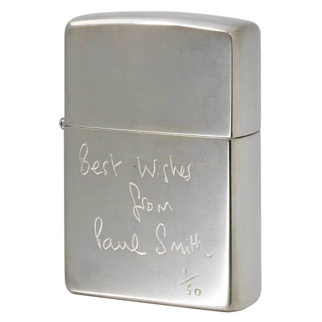絶版/ヴィンテージ Zippo ジッポー 中古 1996年製造 ZIPPO Paul Smith Collection ポール・スミス コレクション Best W:shes from Paul Smith シリアル番号 1/50  [A]使用感少なく状態が良い