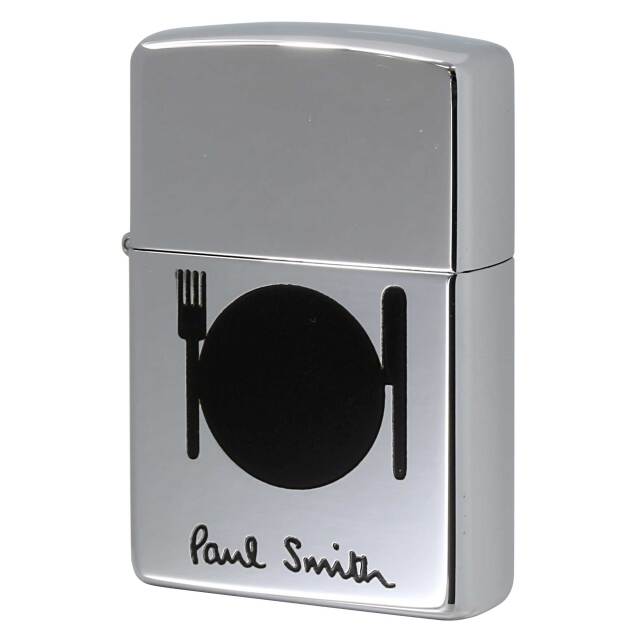 絶版/ヴィンテージ Zippo ジッポー 中古 1996年製造 ZIPPO Paul Smith ポール・スミス ナイフとフォークと皿 ディナー  [S]ほぼ新品同様