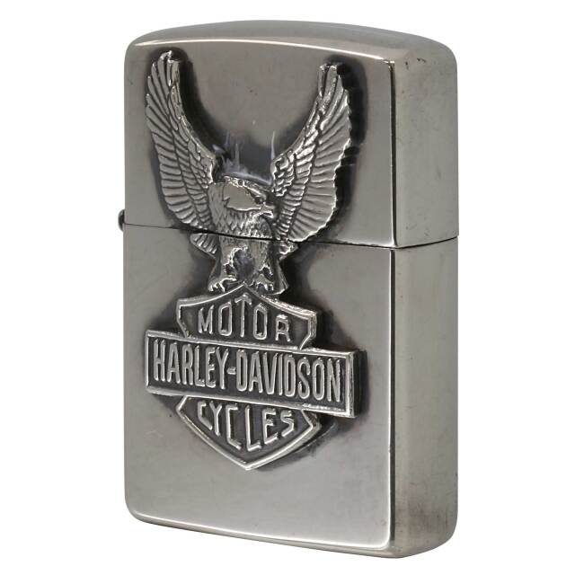 絶版/ヴィンテージ Zippo ジッポー 中古 1994年製造 Harley Davidson ハーレーダビッドソン メタル  [B]使用感ありやや傷汚れあり