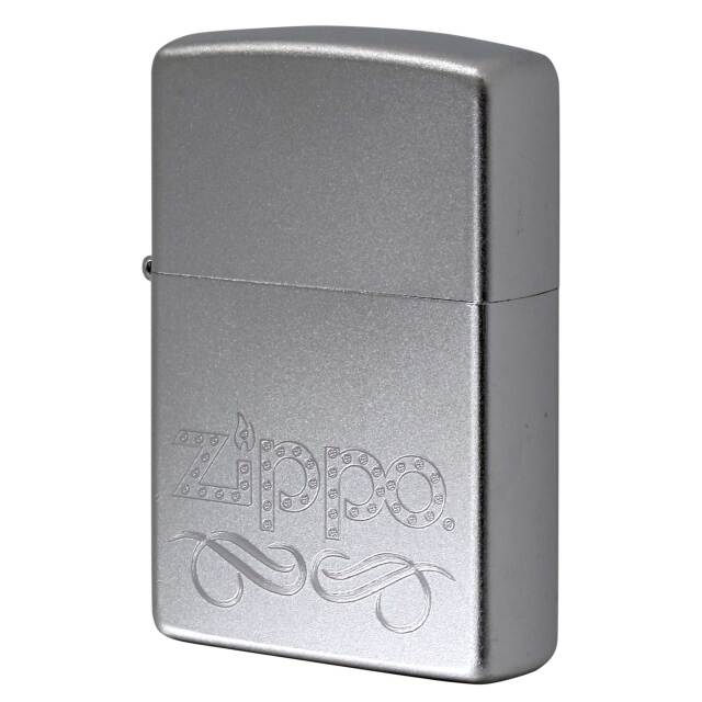 絶版/ヴィンテージ Zippo ジッポー 中古 2007年製造 ジッポ ロゴ ZIPPO LOGO 24335 Satin Chrome サテンクローム  [S]ほぼ新品同様