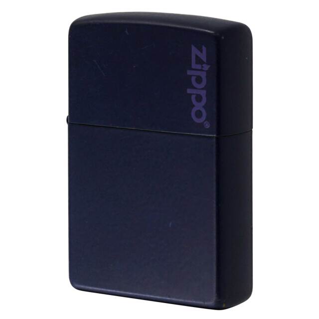 絶版/ヴィンテージ Zippo ジッポー 中古 2005年製造 マット ジッポ ロゴ Navy Matte Zippo Logo 239ZL  [A]使用感少なく状態が良い