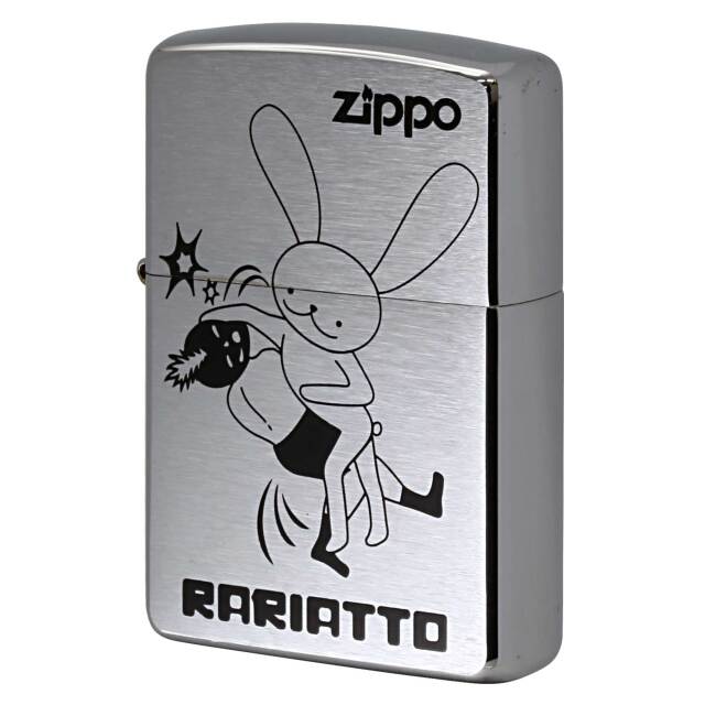 絶版/ヴィンテージ Zippo ジッポー 中古 2003年製造 RARIATTO プロレス ラリアット うさぎ ラビット  [S]ほぼ新品同様
