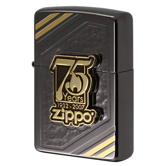 絶版/ヴィンテージ Zippo ジッポー 中古 2007年製造 限定500個 75 Years 1932-2007 創業75周年記念 75th Anniversary No.133  [S]ほぼ新品同様