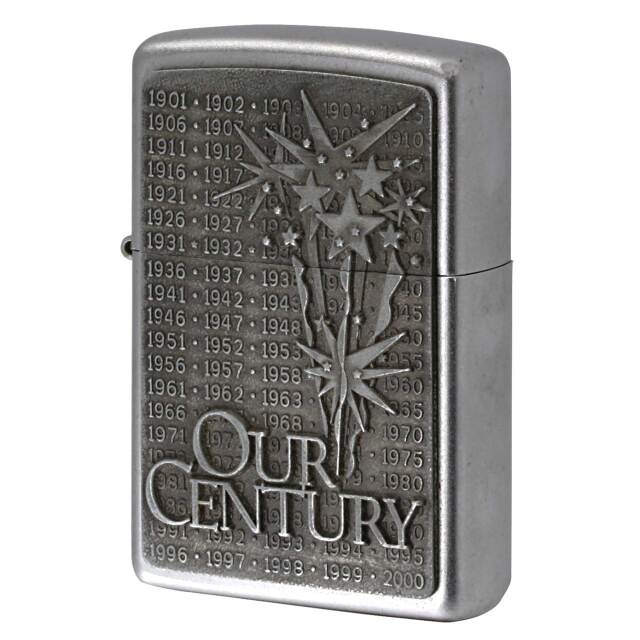 絶版/ヴィンテージ Zippo ジッポー 中古 2000年製造 The last Zippo collectible of the 20th century OUR CENTURY  [B]使用感ありやや傷汚れあり