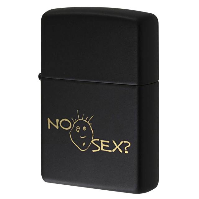 絶版/ヴィンテージ Zippo ジッポー 中古 2004年製造 NO SEX？ ブラックマット  [S]ほぼ新品同様