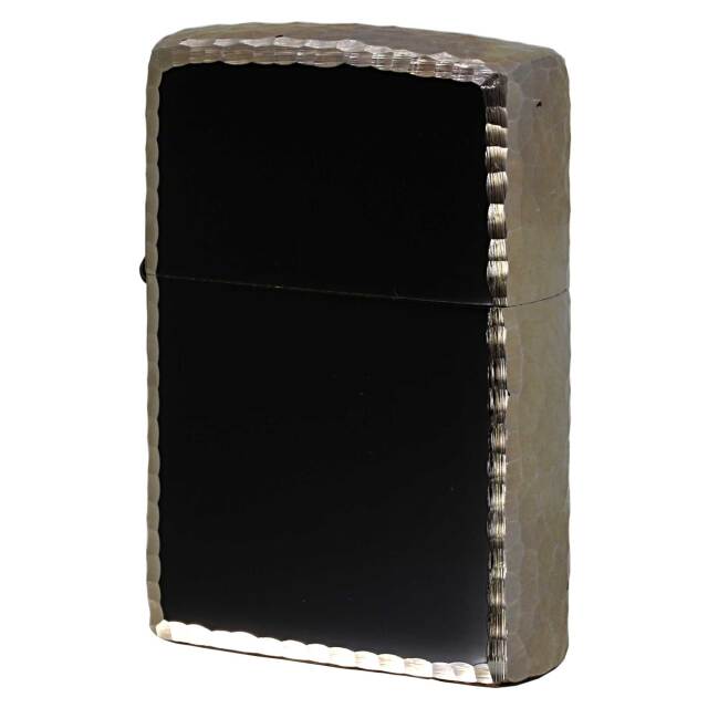絶版/ヴィンテージ Zippo ジッポー 中古 2007年製造 コーナーリュータ加工 ハンマートーン ブラックラッカー  [S]ほぼ新品同様