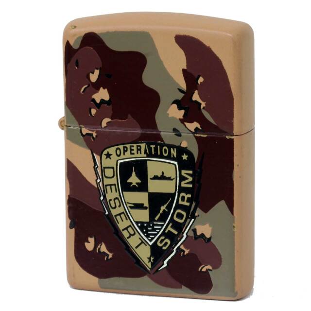 絶版/ヴィンテージ Zippo ジッポー 中古 製造年不明 Matte Camouflage マットカモフラージュ DESERTED STORM  [B]使用感ありやや傷汚れあり