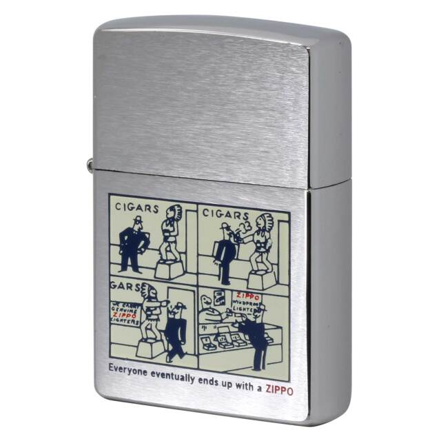 絶版/ヴィンテージ Zippo ジッポー 中古 1996年製造 CIGARS 1946年 雑誌広告デザイン  [S]ほぼ新品同様