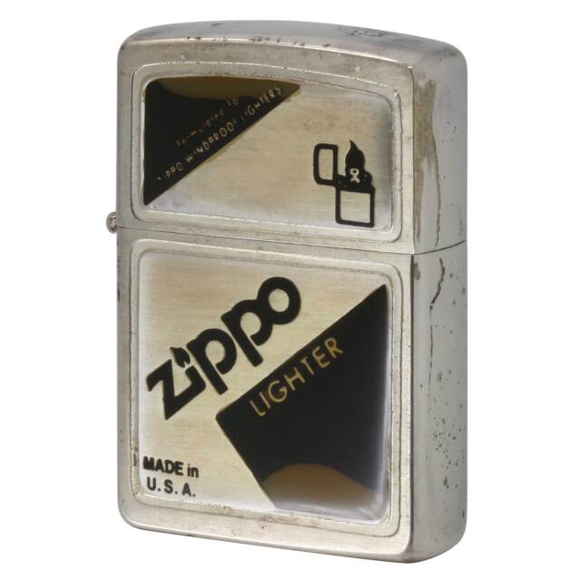 絶版/ヴィンテージ Zippo ジッポー 中古 1993年製造 ジッポ ロゴ ZIPPO LOGO 温度変化 色変  [C]使用感あり傷汚れあり