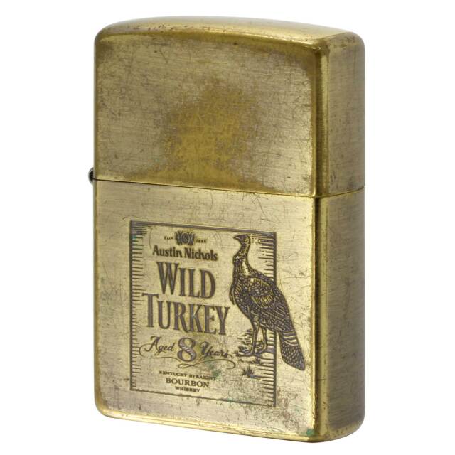 絶版/ヴィンテージ Zippo ジッポー 中古 2000年製造 ワイルドターキー 8年 WILD TURKEY AGED 8 YEARS ブラス  [C]使用感あり傷汚れあり